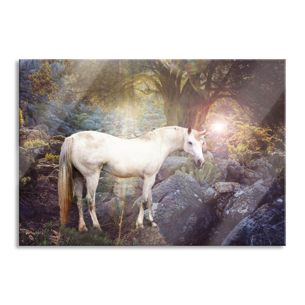 Happy Larry Glasbild Wundersch Nes Einhorn Wayfair De